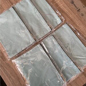 Set of Light Blue Zipper Pouches